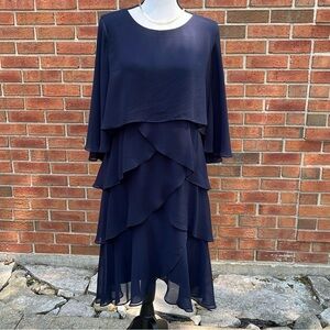 Joseph Ribkoff Navy High Low Dress